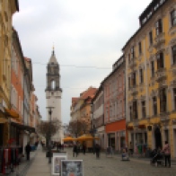 The main tourist / shopping avenue in Bautzen