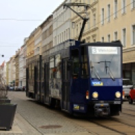 the soviet-style tram in Görlitz