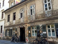 Outside of Raskolnikof, the most hipster Russian restaurant in Dresden