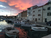 Lovely sunset outside of our hotel on the first night in Croatia