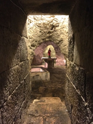 The crypt under the 7th century Cathedral of St Domnius