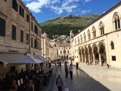 A main boulevard in Dubrovnik