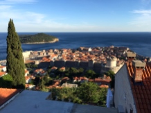 A view of old Dubrovnik from the hillside above