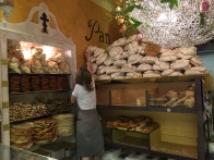 Bakery in Padua with giant meringues.