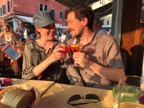 We spent a few hours in a piazza known for it's "Spritz Aperol" drinks, containing proseco and bitters.