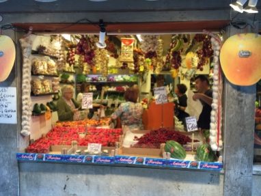 Colorful market in Venice